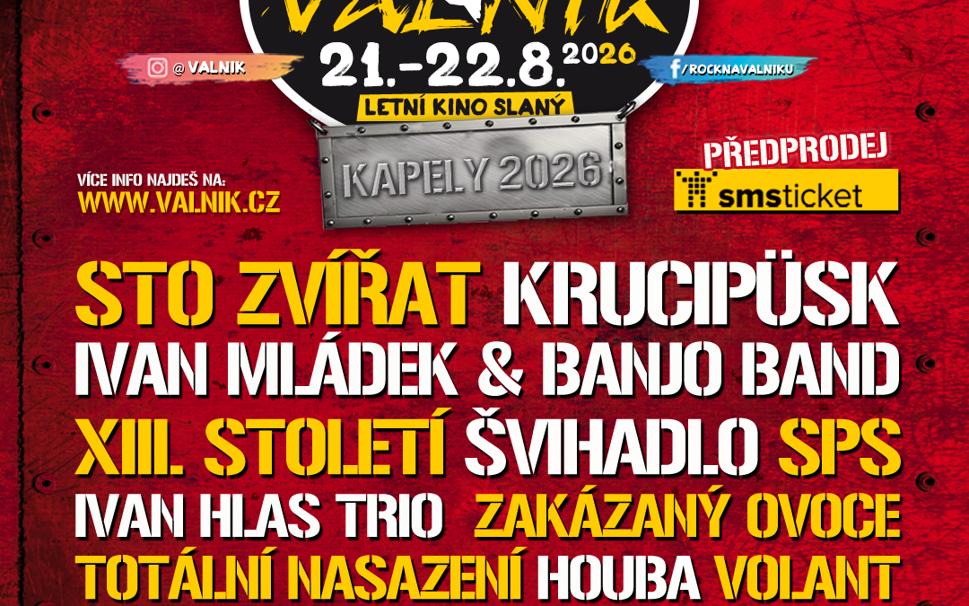 KOMPLET ÚČINKUJÍCÍ 26. ROČNÍKU VALNÍKU